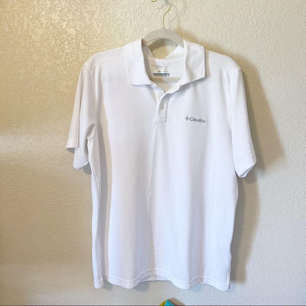 Columbia White Polo Shirt